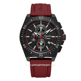 Alexandre Christie AC 6689 MC Chronograph Red Black Rubber Strap